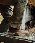 Men's Flatland Pull-On Waterproof Work Boot (Soft Toe)  |  Bison/Black