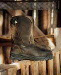 Men's CSA Flatland Pull-On Waterproof Work Boot INT MET (Carbon Toe)  |  Dark Brown/Black