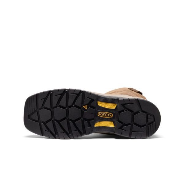 Men's Flatland Pull-On Waterproof Work Boot (Carbon Toe)  |  Bison/Black