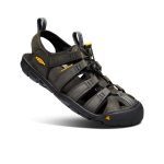 Men's Clearwater CNX Leather Sandal | Magnet/Black