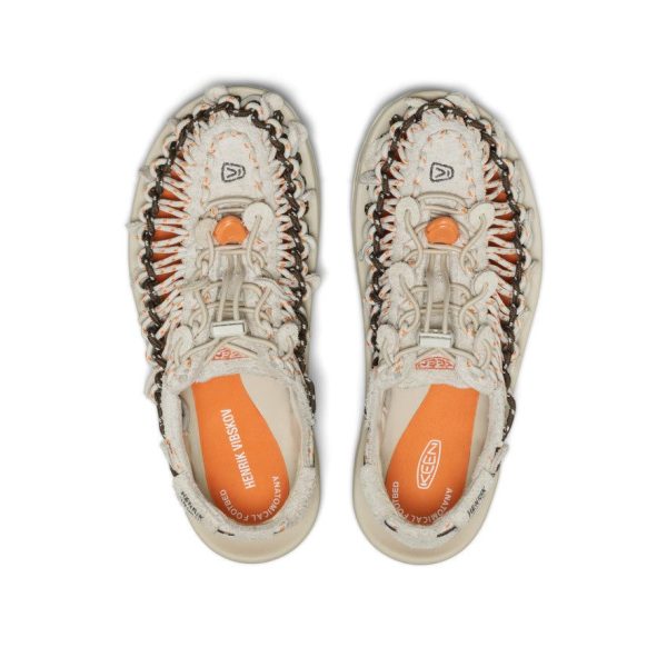 All Gender UNEEK Leather Henrik Vibskov Sneaker  |  Tangerine Cream