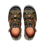 Big Kids' Seacamp II CNX  |  Dark Olive/Gold Flame