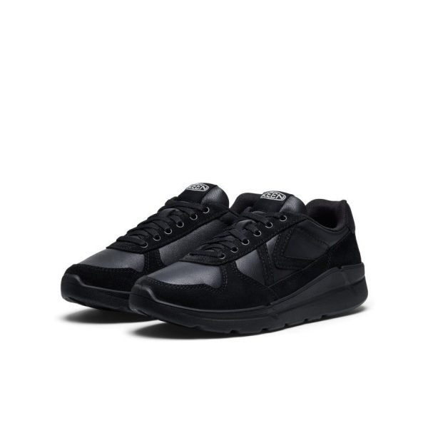 Women's KM2 Leather Jogger  |  Black/Black