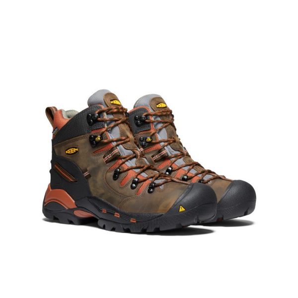 Men's Pittsburgh 6 Waterproof Boot (Soft Toe) | Cascade Brown/Bombay Brown