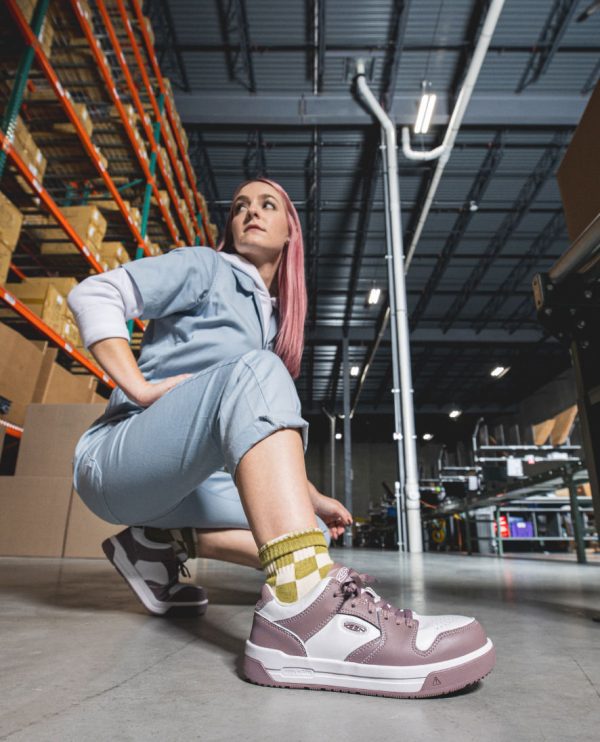 Women's Overton Work Shoe (Carbon Toe)  |  Toadstool/Star White