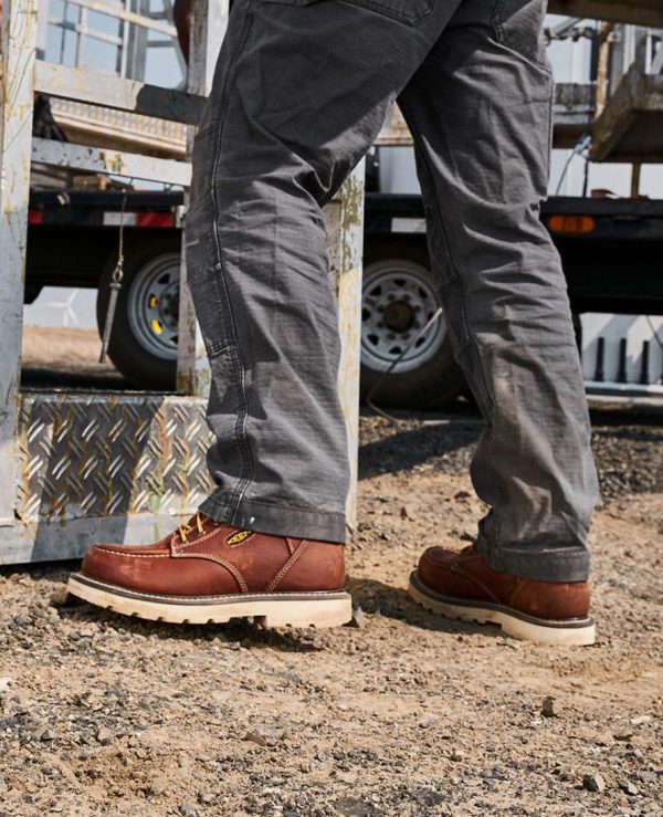 Men's Cincinnati 6 Waterproof 90° Heel Boot (Carbon Toe)  |  Tuscan Red/Sandshell
