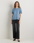 Lightweight Cotton Cashmere Relaxed Sweater Tee
