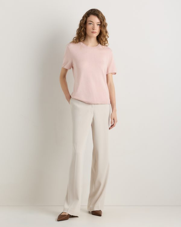 Lightweight Cotton Cashmere Relaxed Sweater Tee