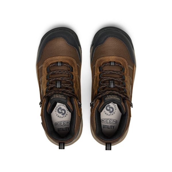Women's Skokie Waterproof Work Boot (Soft Toe)  |  Bison/Black