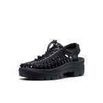All Gender UNEEK PLT Sneaker  |  Black Smooth Lea