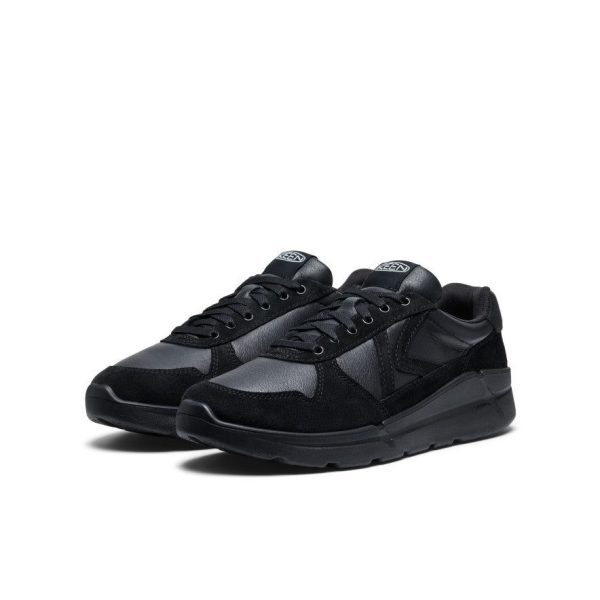 Men's KM2 Leather Jogger  |  Black/Black
