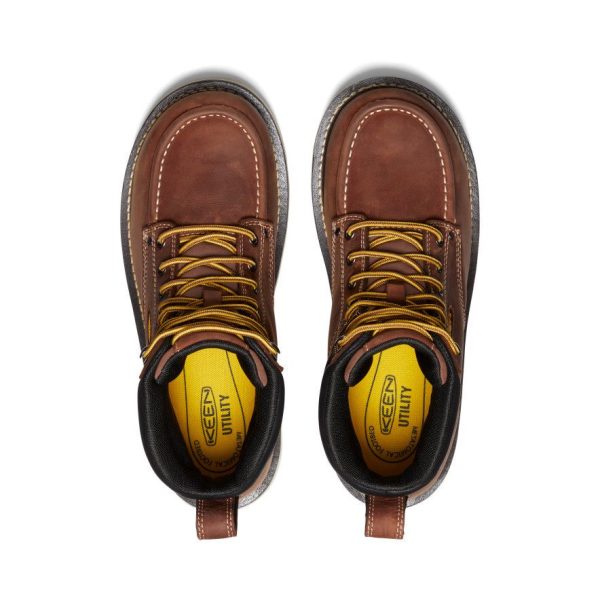 Men's Cincinnati 6 Waterproof 90° Heel Boot (Soft Toe)  |  Tuscan Red/Sandshell