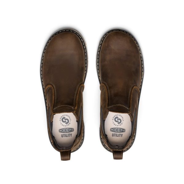 Men's San Jose Chelsea 90° Heel Boot (Aluminum Toe)  |  Cascade Brown/Gum