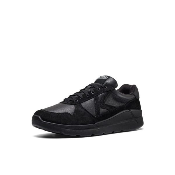 Men's KM2 Leather Jogger  |  Black/Black