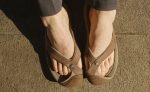 Men's Waimea Leather Flip-Flop | Black/Black