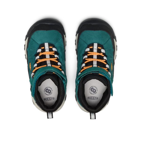 Little Kids' Targhee IV Waterproof Hiking Boot | Mediterranea/Flame Orange