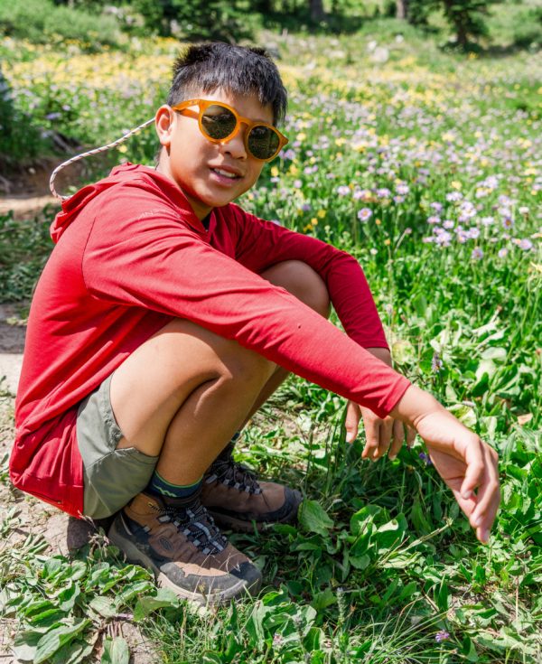 Little Kids' Targhee IV Waterproof Hiking Boot | Mediterranea/Flame Orange