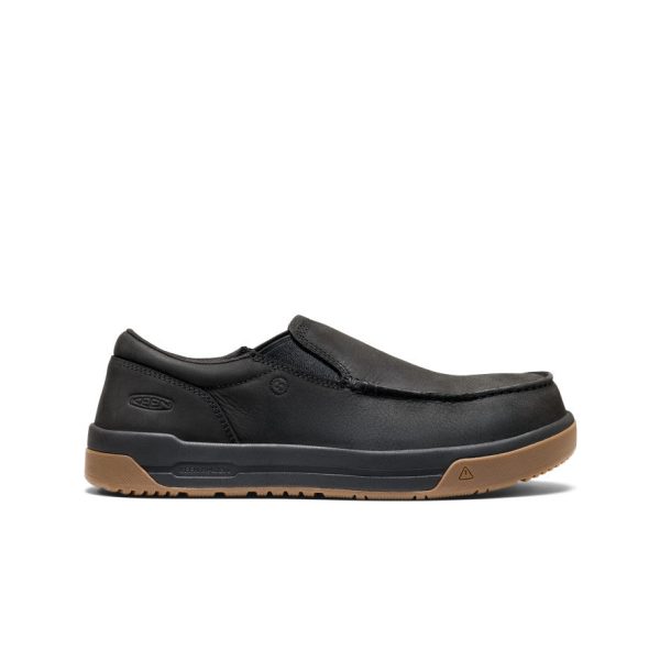 Men's Gibson Slip-On Work Shoe (Carbon Toe) | Black/Gum