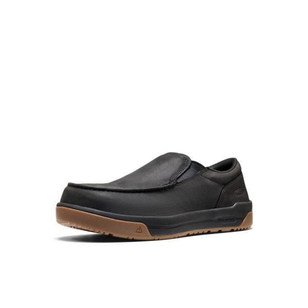 Men's Gibson Slip-On Work Shoe (Carbon Toe) | Black/Gum